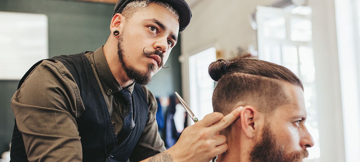 Top Knot With High Fade