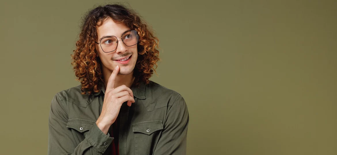 men long curly hairs